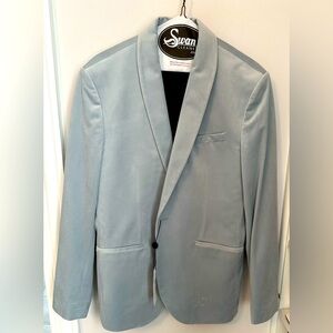 NWT Top Man Ice Blue Suede Blazer